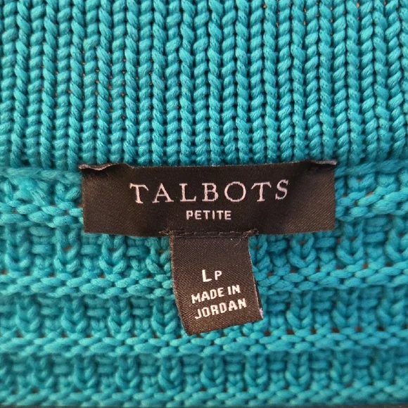Talbots Turquoise Cardigan Sweater - Picture 3 of 9